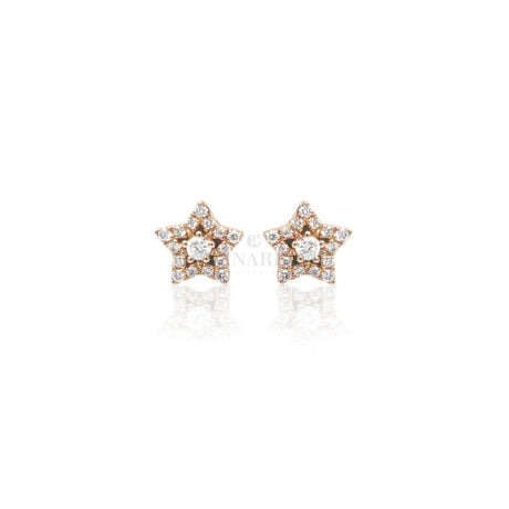 Orecchini Stella in Oro Rosa e Diamanti-Orecchini-CRIVELLI- [SKU] -Gioielleria Granarelli