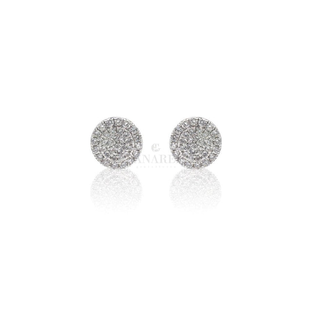 Orecchini Tondo in Oro Bianco con Diamanti-Orecchini-CRIVELLI- [SKU] -Gioielleria Granarelli