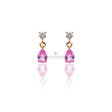 Orecchini Zaffiro Rosa e Diamanti pendenti in Oro Rosa-Orecchini-CRIVELLI-Gioielleria Granarelli