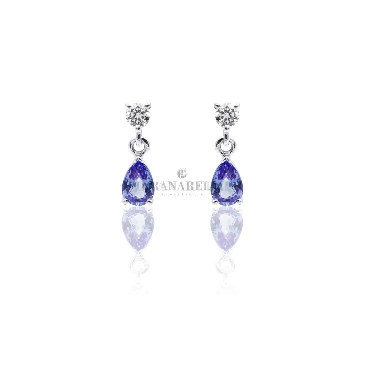 Orecchini A Farfalla In Argento 925 Con Zaffiro Rosa Simulato - Taglio A Perno, Placcato Oro Rosa 14k - 3