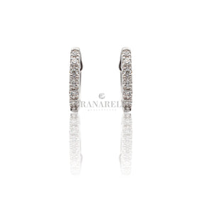 Orecchini cerchi Diamanti 0.22kt in Oro Bianco-GRANARELLI-OR04-29970-024B-Gioielleria Granarelli