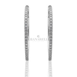 Orecchini cerchi Diamanti 1.16kt in Oro Bianco-Orecchini-GRANARELLI-Gioielleria Granarelli