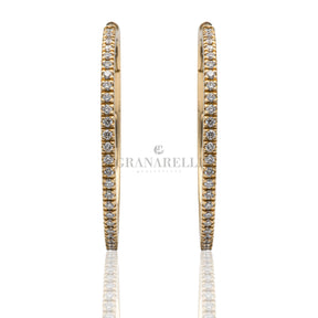 Orecchini cerchi Diamanti 1.16kt in Oro Giallo-Orecchini-GRANARELLI-Gioielleria Granarelli