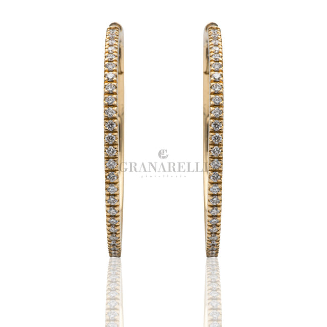 Orecchini cerchi Diamanti 1.16kt in Oro Giallo-Orecchini-GRANARELLI-Gioielleria Granarelli