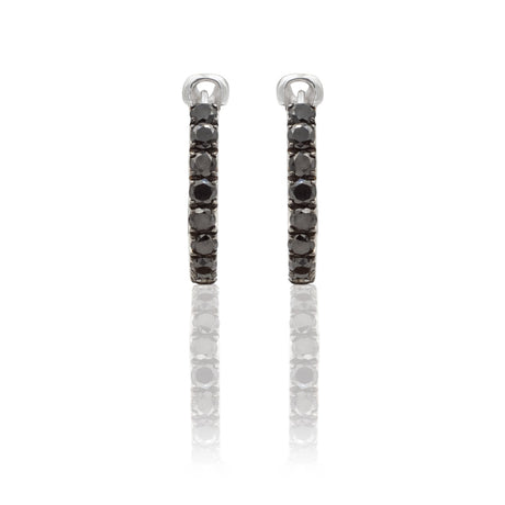 Orecchini Orecchini con Diamanti Neri in Oro Bianco GRANARELLI