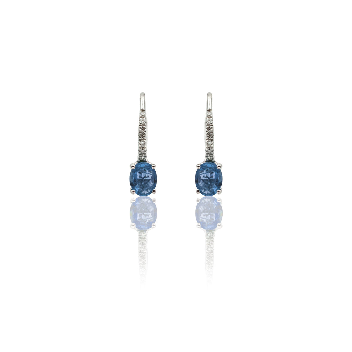 Orecchini Orecchini con Zaffiri e Diamanti in Oro Bianco CRIVELLI