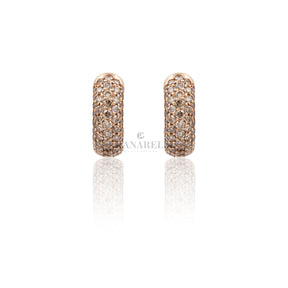 Orecchini pavé Diamanti Brown in Oro Rosa-CRIVELLI-234-3155-Gioielleria Granarelli