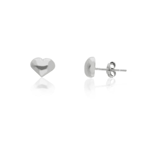 Orecchino Cuore In Oro Bianco-Orecchini-GRANARELLI-Gioielleria Granarelli