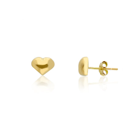 Orecchino Cuore In Oro Giallo-Orecchini-GRANARELLI-Gioielleria Granarelli
