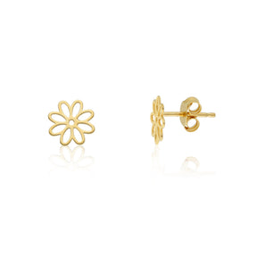 Orecchino Fiore In Oro Giallo-Orecchini-GRANARELLI-Gioielleria Granarelli