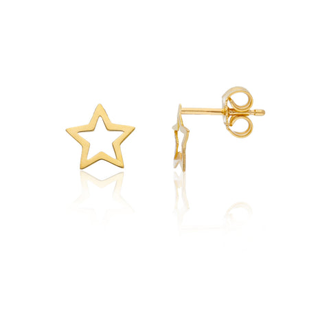 Orecchino Stella Silhouette In Oro Giallo-Orecchini-GRANARELLI-Gioielleria Granarelli