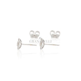Orecchino a lobe Fiore 0.61kt in Oro Bianco-RECARLO-E09RO001/061-Gioielleria Granarelli