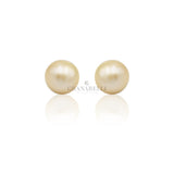 Orecchino lobo con Perla Golden in Oro Bianco Ø 8/8.5-Orecchini-CRIVELLI-Gioielleria Granarelli
