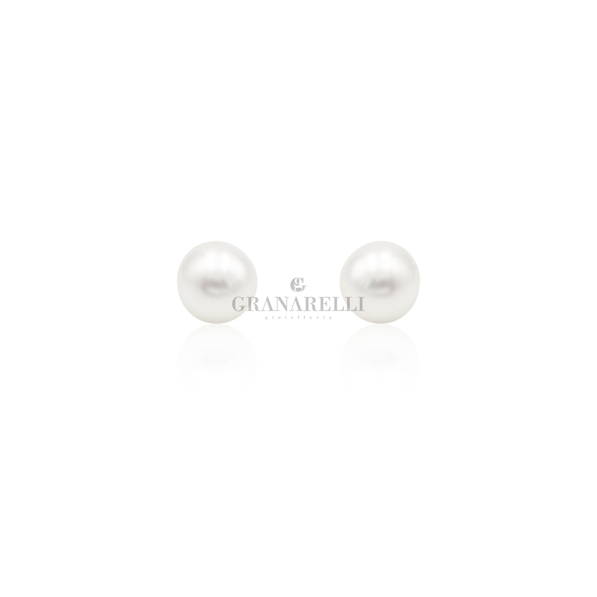 Orecchino lobo con Perla in Oro Bianco Ø 5,5/6mm-Orecchini-CRIVELLI-Gioielleria Granarelli