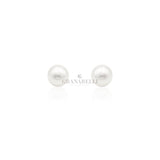 Orecchino lobo con Perla in Oro Bianco Ø 5/5.5mm-Orecchini-CRIVELLI-Gioielleria Granarelli