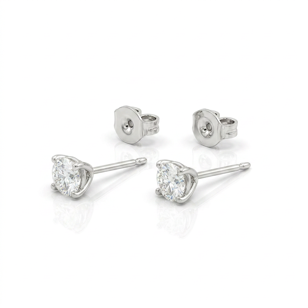 Orecchino Punto Luce Castone calice 1.12kt GIA