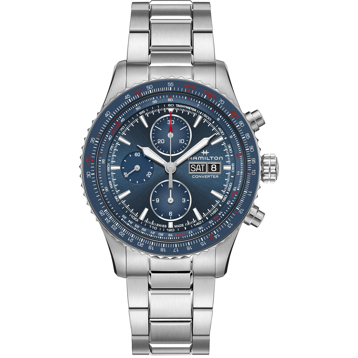 Orologio Automatico Hamilton Cronografo Khaki aviation Converter H76746140-Orologi-HAMILTON-Gioielleria Granarelli