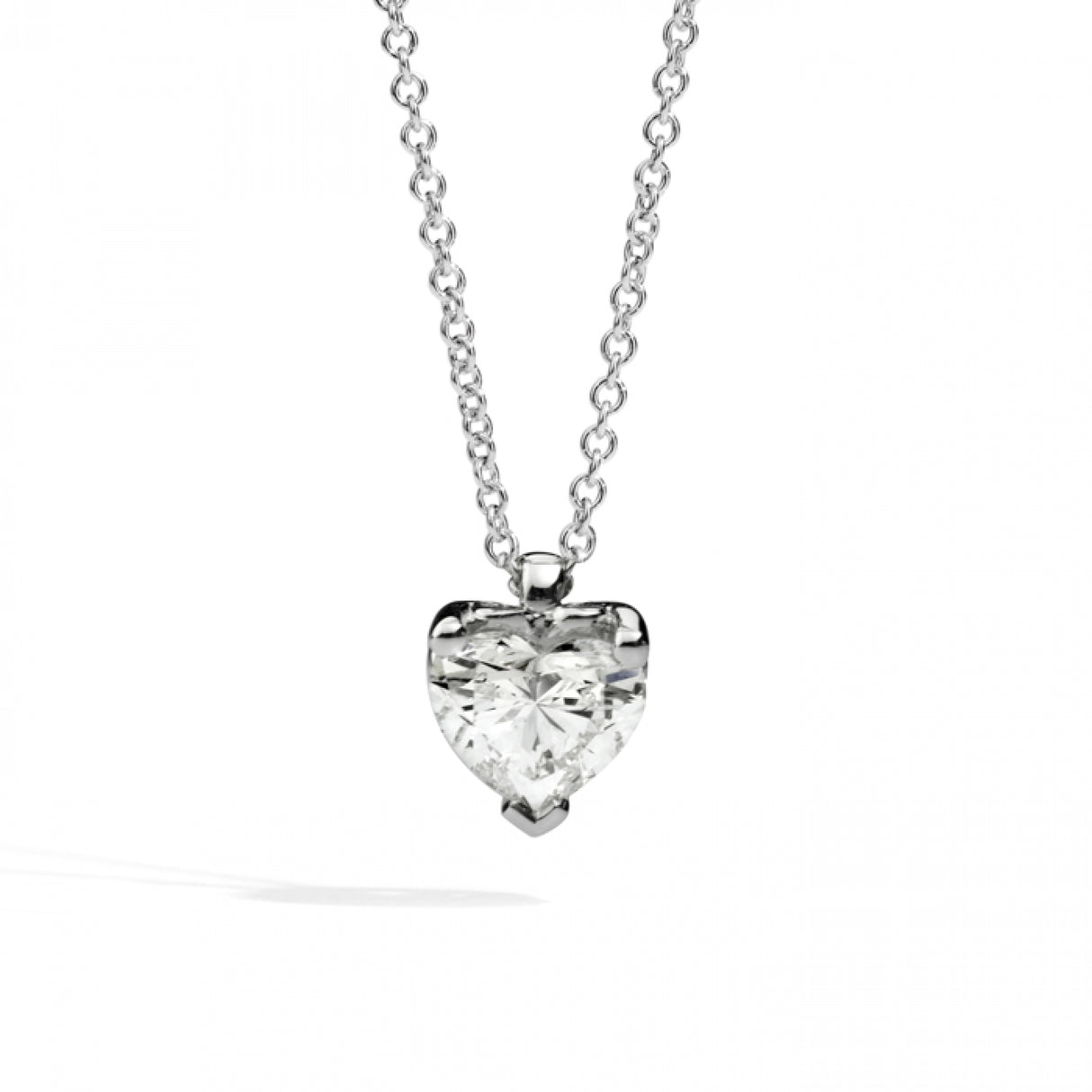Girocollo Punto Luce Diamante 0,26ct FSI taglio Cuore