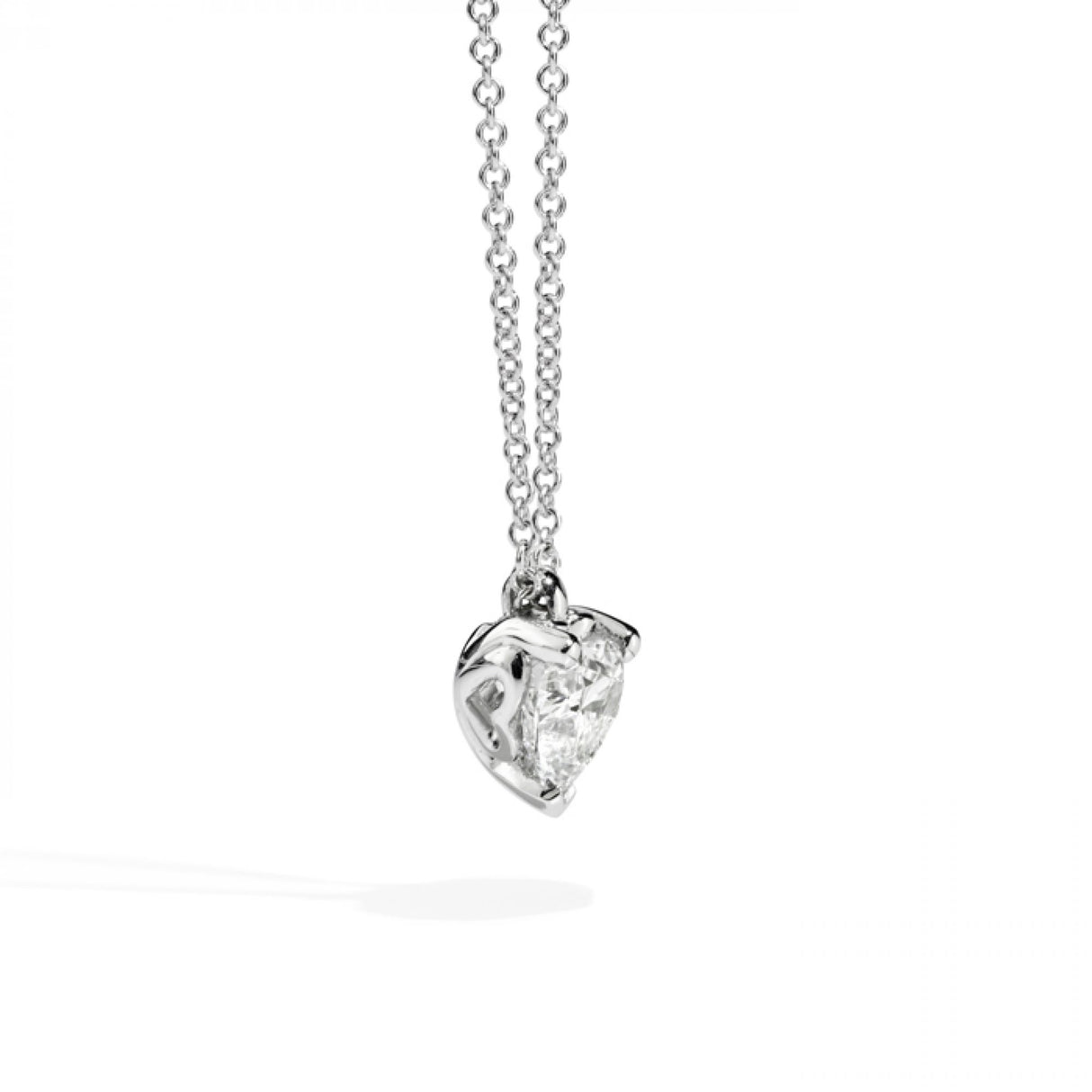 Girocollo Punto Luce Diamante 0,26ct FSI taglio Cuore
