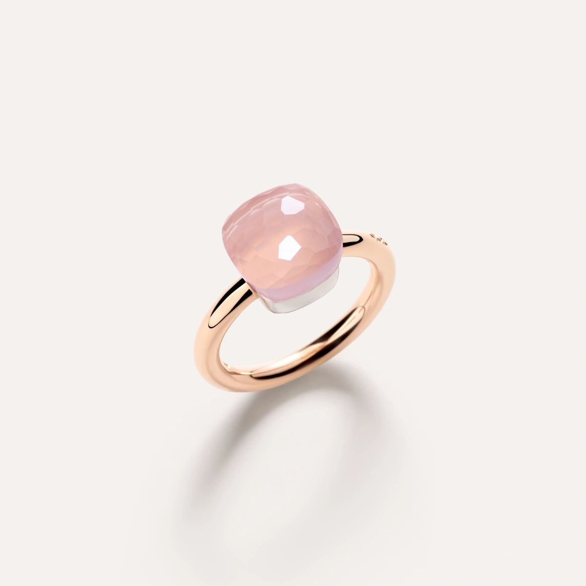 Anello Nudo Classic, Quarzo rosa-Anelli-POMELLATO-Gioielleria Granarelli