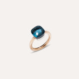 Anello Nudo Classic Oro Rosa e Topazio Blu London-Anelli-POMELLATO-52-Gioielleria Granarelli