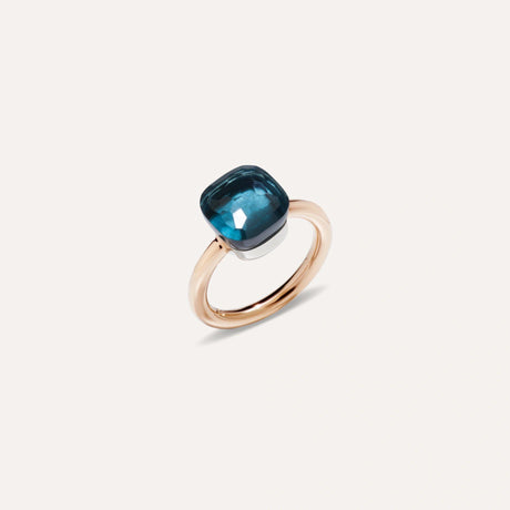 Anello Nudo Classic Oro Rosa e Topazio Blu London-Anelli-POMELLATO-52-Gioielleria Granarelli