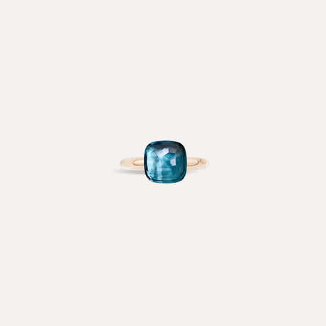 Anello Nudo Classic Oro Rosa e Topazio Blu London-Anelli-POMELLATO-52-Gioielleria Granarelli