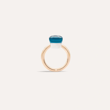Anello Nudo Classic Oro Rosa e Topazio Blu London-Anelli-POMELLATO-52-Gioielleria Granarelli