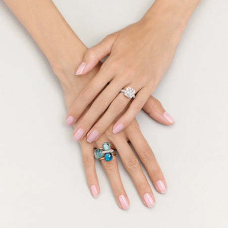 Anello Nudo Classic Oro Rosa e Topazio Blu London-Anelli-POMELLATO-52-Gioielleria Granarelli