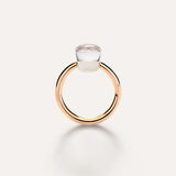 Anello Nudo Petit Oro Rosa e Topazio Bianco-Anelli-POMELLATO-Gioielleria Granarelli