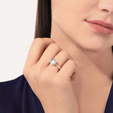 Anello Nudo Petit Oro Rosa e Topazio Bianco-Anelli-POMELLATO-Gioielleria Granarelli