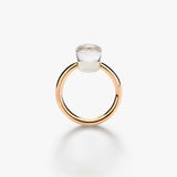 Petit Nudo Ring aus Roségold und weißem Topas