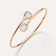 Bracciale Bangle Nudo Mini Oro Rosa, Topazi Azzurri e Diamanti-Bracciali-POMELLATO-Gioielleria Granarelli