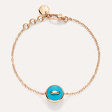 Bracciale Pom Pom Dot Oro Rosa, Turchese e Diamanti-Bracciali-POMELLATO-Gioielleria Granarelli