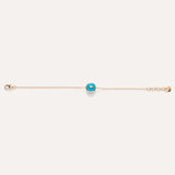 Bracciale Pom Pom Dot Oro Rosa, Turchese e Diamanti-Bracciali-POMELLATO-Gioielleria Granarelli