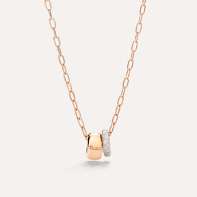 Girocollo Iconica in Oro Rosa e Diamanti-Girocolli-POMELLATO-Gioielleria Granarelli