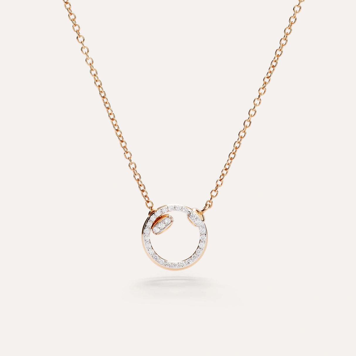 Collana Pendente Together Oro Rosa e Diamanti-Girocolli-POMELLATO-Gioielleria Granarelli