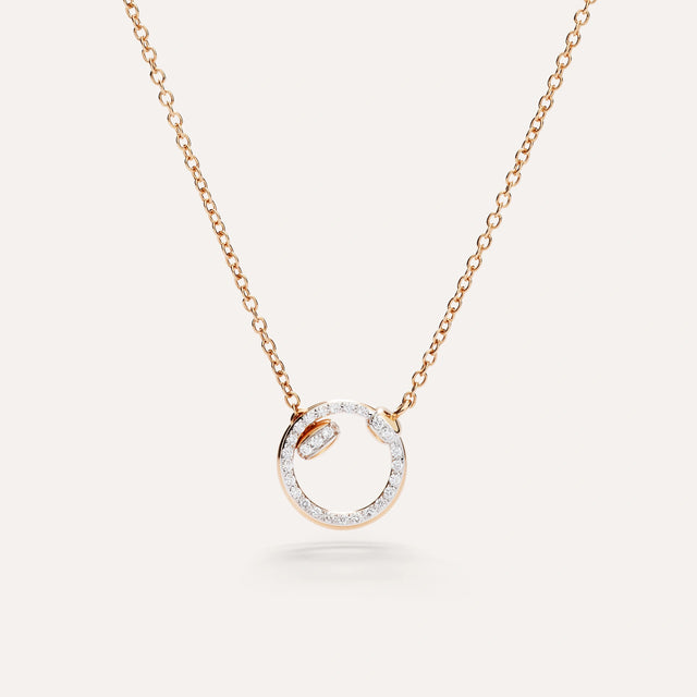 Collana Pendente Together Oro Rosa e Diamanti-Girocolli-POMELLATO-Gioielleria Granarelli