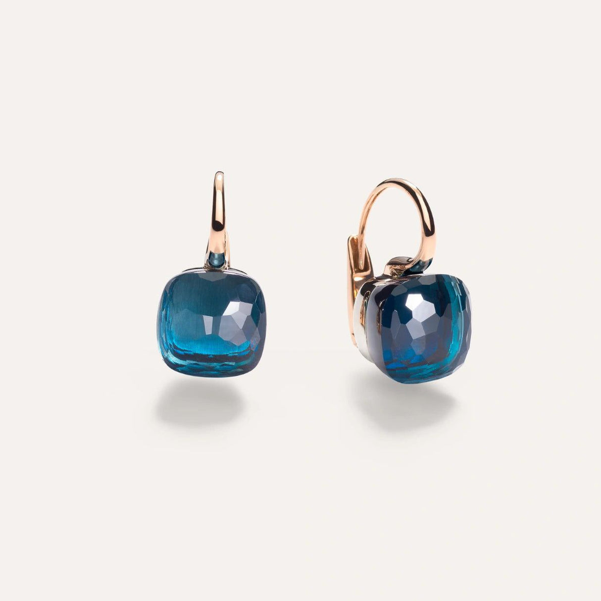 Orecchini Nudo Classic Oro Rosa e Topazio Blu London-POMELLATO-POA1070O6000000TL-Gioielleria Granarelli