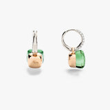 Orecchini Nudo Classic Oro Rosa, Prasiolite, Agata Verde e Diamanti