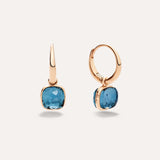 Orecchini Nudo Mini in Oro Rosa e Topazi Blu London-Orecchini-POMELLATO-Gioielleria Granarelli