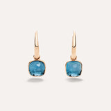 Orecchini Nudo Mini in Oro Rosa e Topazi Blu London-Orecchini-POMELLATO-Gioielleria Granarelli