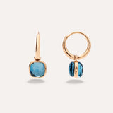 Orecchini Nudo Mini in Oro Rosa e Topazi Blu London-Orecchini-POMELLATO-Gioielleria Granarelli