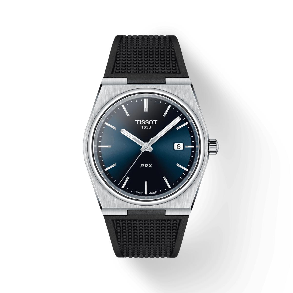 PRX Quarzo Blu Caucciù Nero-Orologi-TISSOT-Gioielleria Granarelli