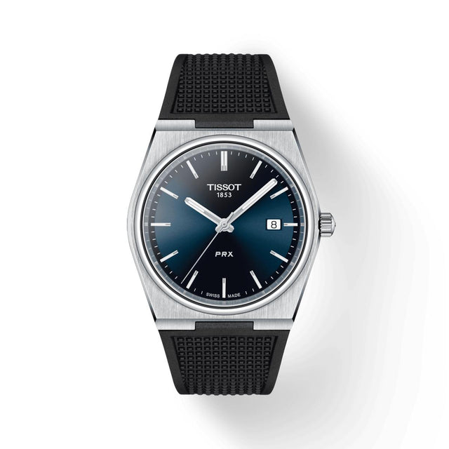 PRX Quarzo Blu Caucciù Nero-Orologi-TISSOT-Gioielleria Granarelli