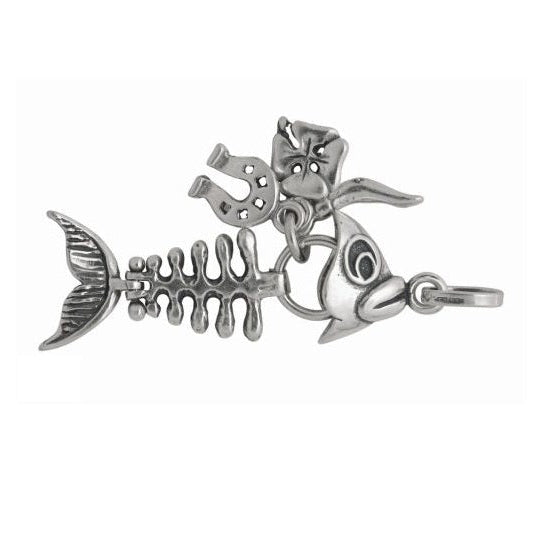 Giovanni Raspini Ciondolo Charm Pesce con Portafortuna 06535