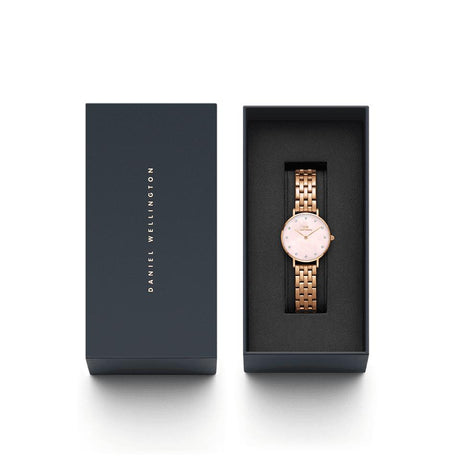 Petite Lumine 5-Link Melrose 28 mm-Orologi-DANIEL WELLINGTON-Gioielleria Granarelli