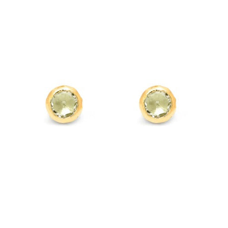 Orecchini Loop Verde Lime Piccoli Dorati