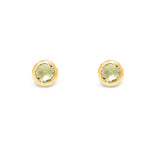 Orecchini Loop Verde Lime Piccoli Dorati
