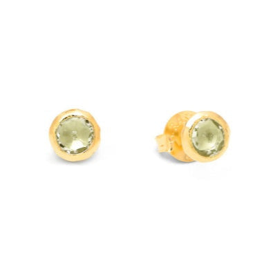 Orecchini Loop Verde Lime Piccoli Dorati